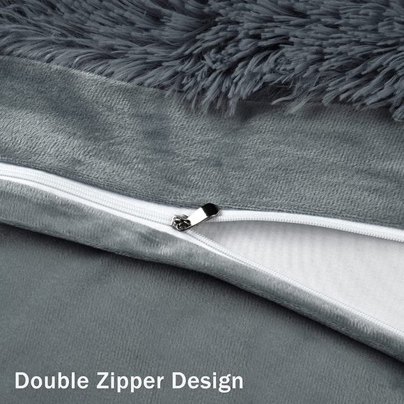 New Plush Duvet Cover Set, Luxury Ultra Soft Duvet Cover Set Fluffy Plus… - Picture 11 of 11